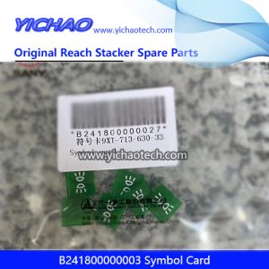 Sany B241800000003 Symbol Card for Container Reach Stacker Spare Parts