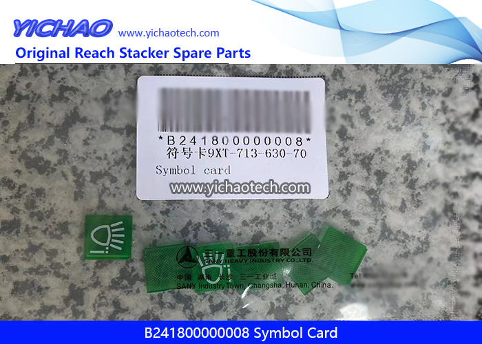 Sany B241800000008 Symbol Card for Container Reach Stacker Spare Parts