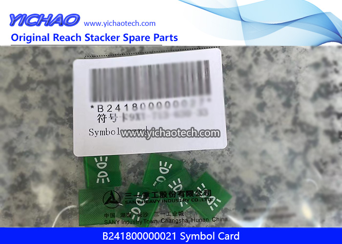 Sany B241800000021 Symbol Card for Container Reach Stacker Spare Parts